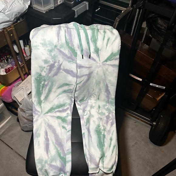 Secret Treasures Kids Tie-Dye Sweatpants - Green & Purple - Picture 1 of 6